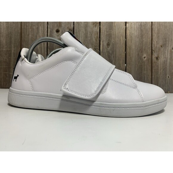GOATS Other - GOATS Sneakers Platform Smooth White Leather Slip On Hook Loop Mens Shoe Sz 9.5